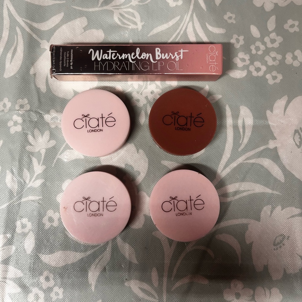 Watermelon Burst Lip Oil and Blush Set - Pink and Brown